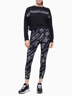 Performance Printed Logo High Waist 7/8 Leggings