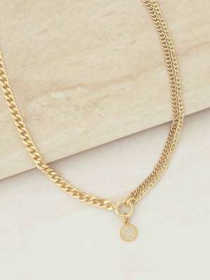 Three Chains 18k Gold Plated Necklace