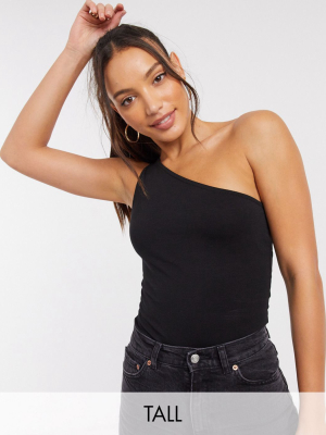 New Look Tall One Shoulder Bodysuit In Black