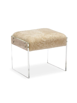 Interlude Home Aiden Shearling Stool