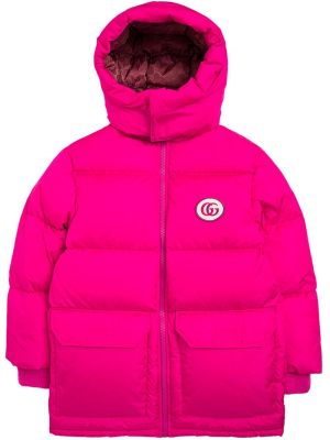 Gucci Kids Double G Patch Padded Coat