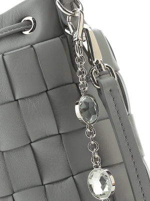 Miu Miu Crystal Chain Woven Bucket Bag