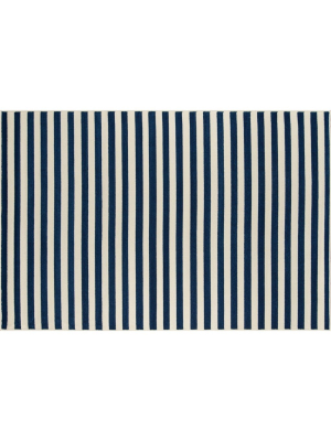 Striped Baja Navy Rug