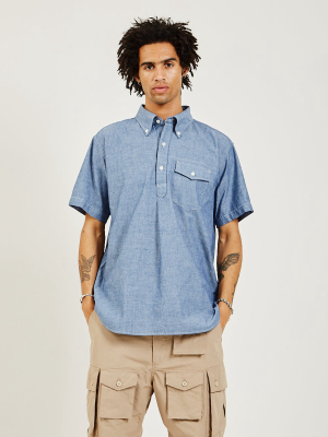 Popover Button Down Shirt Blue