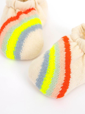 Rainbow Baby Booties