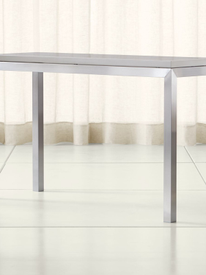 Parsons Grey Solid Surface Top/ Stainless Steel Base 48x16 Console