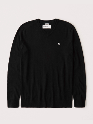 Cotton-cashmere Icon V-neck Sweater