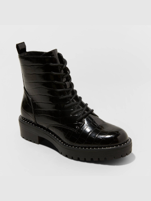 Women's Caldwell Lace Up Combat Boots - A New Day™