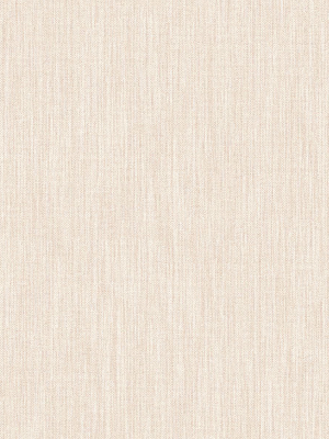 Chenille Faux Linen Wallpaper In Blush From The Bluebell Collection By Brewster Home Fashions