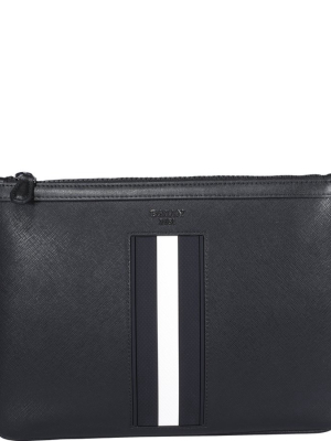 Bally Logo Plaque Zip-up Clutch Bag