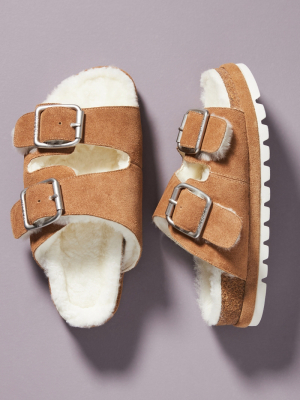 J/slides Lynx Shearling-lined Slippers