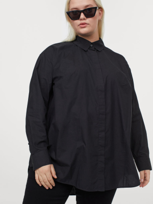 H&m+ Oversized Cotton Shirt