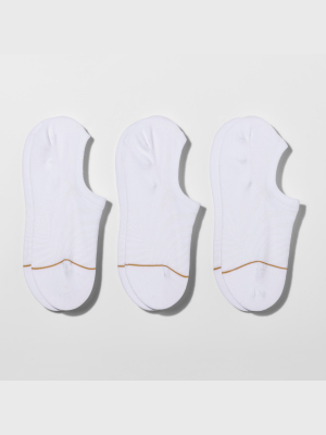 All Pro Women's 3 Pack Triple Y Liner Athletic Socks - White 4-10