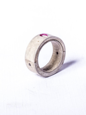 Sistema Ring (0.6 Ct, Single Ruby Slice, 9mm, Da+rub)