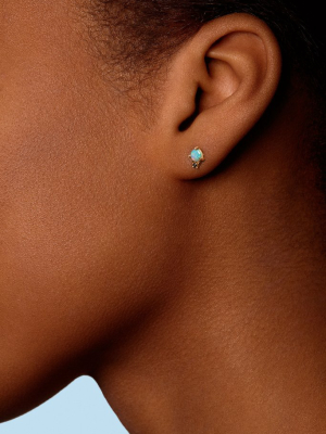 Classic Opal & Diamond Earrings