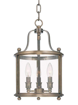 Mansfield 3 Light Pendant Distressed Bronze