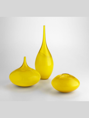 Yellow Moonbeam Vase In Assorted Sizes