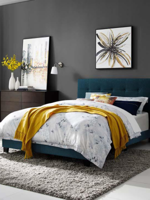 Amia King Upholstered Fabric Bed