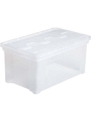 Iris 4pk Letter And Legal Size Winglid File Box Clear