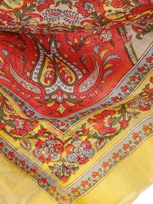 Istanbul Silk Scarf  - Red/gold