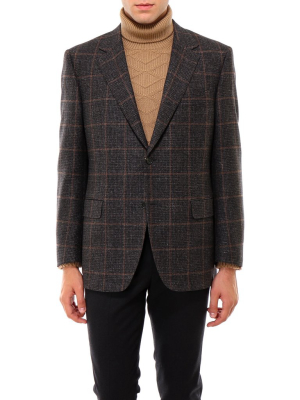 Canali Single Breasted Check Blazer