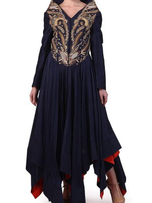 Yoke Embroidered Gown