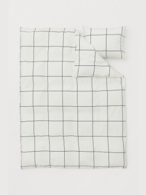 Checked Duvet Cover Set