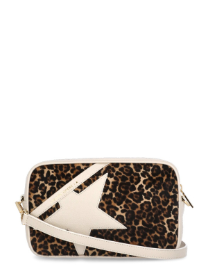 Golden Goose Deluxe Brand Leopard Printed Zipped Crossbody Bag