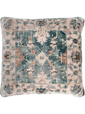 Travis Pillow Beige/sage/teal