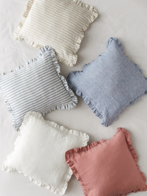 Magiclinen Ruffle Throw Pillow Cover