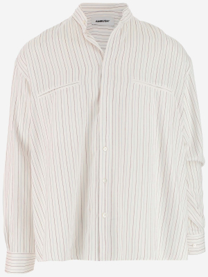 Ambush Striped Collarless Shirt