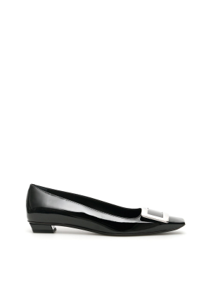 Roger Vivier Belle Buckled Ballerina Flats