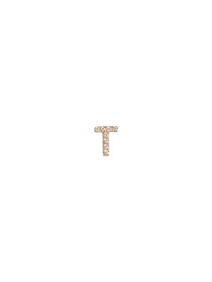 Diamond Letter T Charm