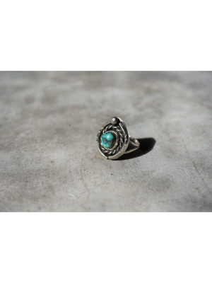 Turquoise Rope Ring | Vintage