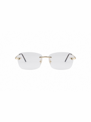 Cartier Panthere Rectangle-frame Glasses