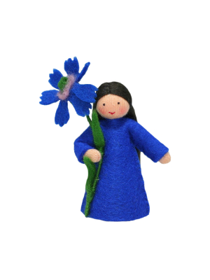 Cornflower Fairy Holding Flower · Fair