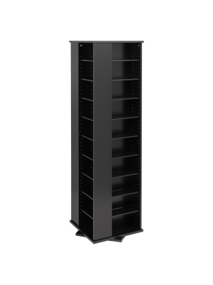 4 Sided Spinning Media Storage Black - Prepac