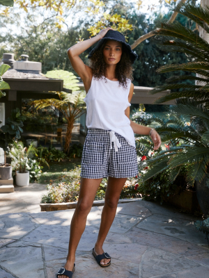 Gingham Cover-up Beach Shorts