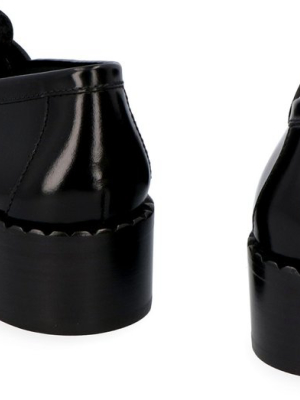 Prada Logo Heeled Loafers