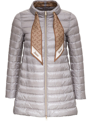 Herno Scarf Embellished Padded Coat