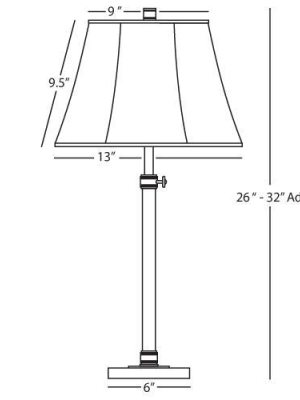 Bruno Adjustable Column Table Lamp In Various Shades