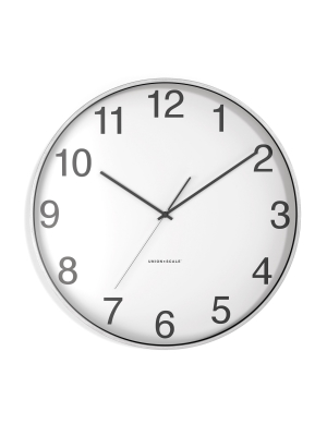 Union & Scale Essentials Wall Clock, Aluminum, 16 (un57810)