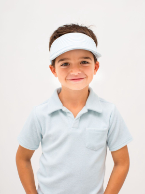 Powder Blue Stripe Visor