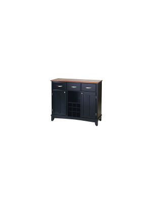 Hutch-style Buffet Wood/black/oak - Home Styles