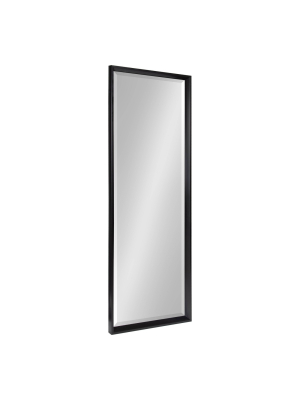 17.5" X 49.5" Calter Full Length Wall Mirror Black - Kate And Laurel