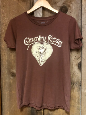 Country Rose Womens Tee Rust/cream