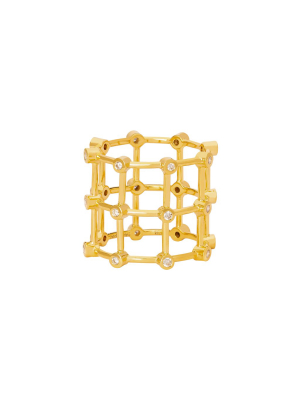 Diamond Cage Ring - Yellow Gold