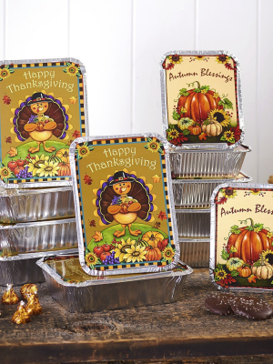 Lakeside Aluminum Food Containers For Thanksgiving, Halloween, Autumn - Set Of 12