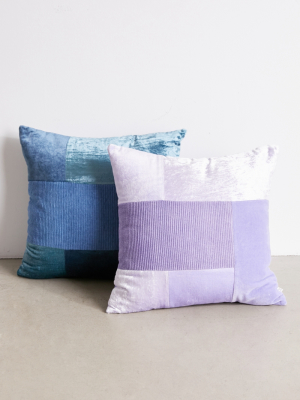 Urban Renewal Velvet Patched Remnant Throw Pillow