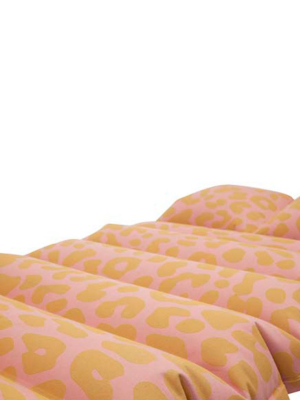 Peach Pink Leopard Print Pool Float